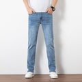 Men’s Loose Straight Fit Jeans — Elastic High Waist