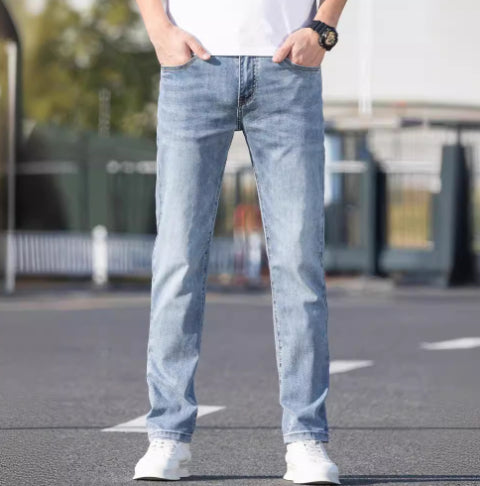 Men’s Gray Stretch Skinny Jeans — Slim Fit Denim